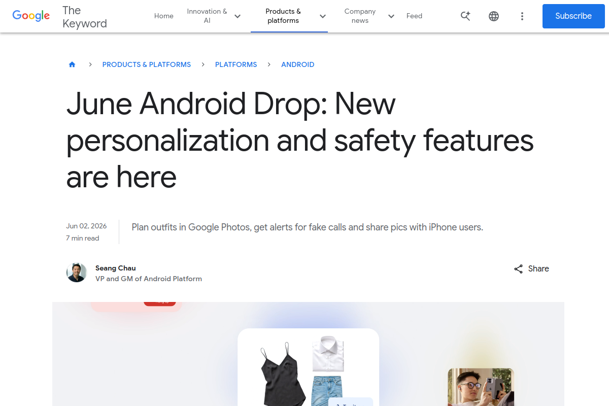 June Android Drop 2026: Google startet Fake-Call-Erkennung und iPhone-Sharing